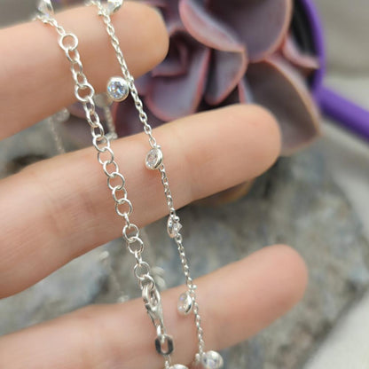 Collana in argento con zirconi - VASUNDRA