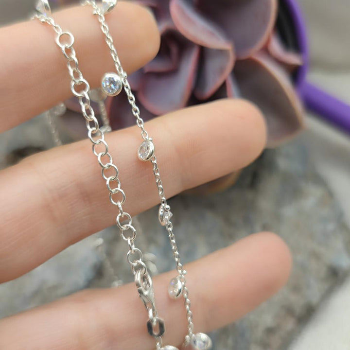 Collana in argento con zirconi - VASUNDRA