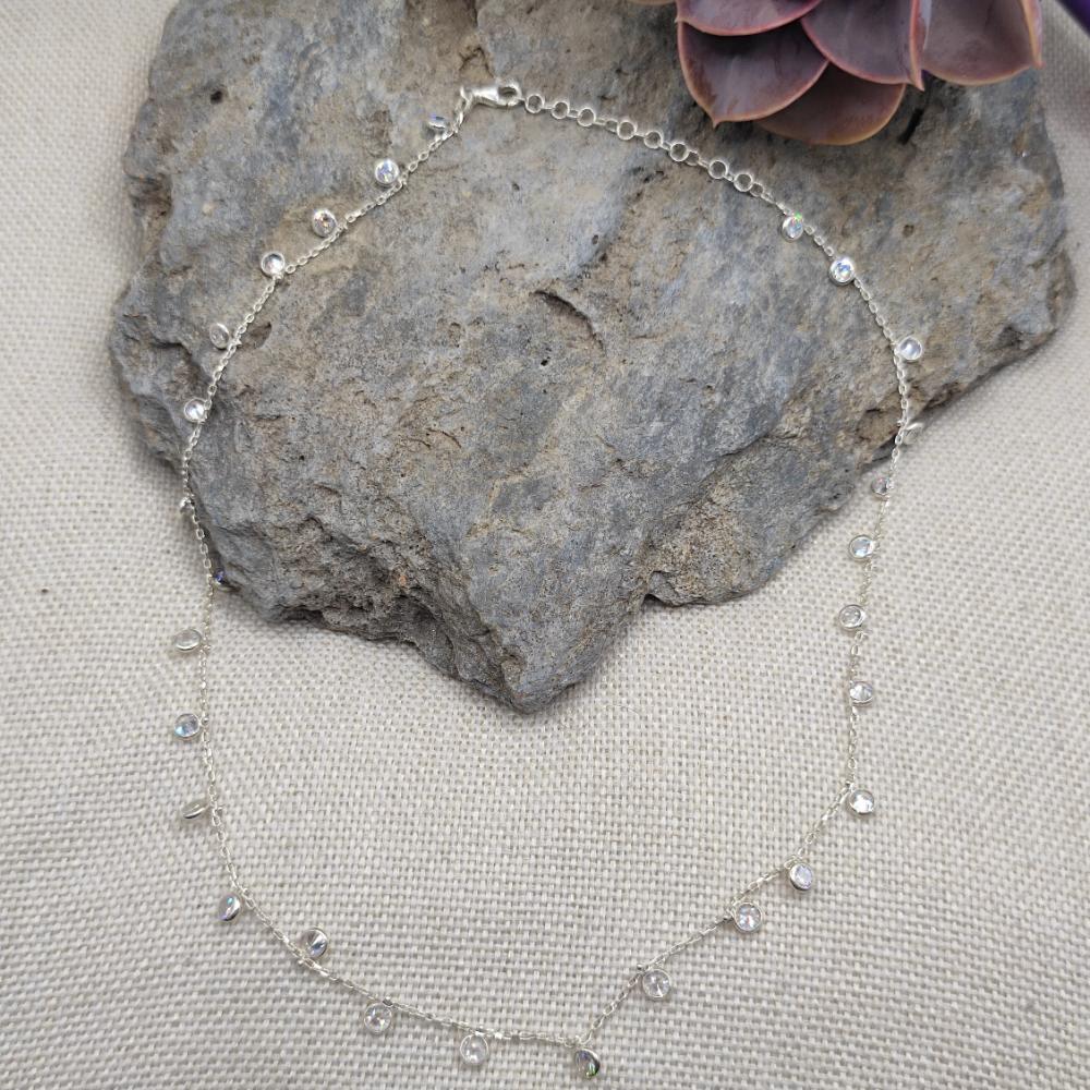 Collana in argento con zirconi - VASUNDRA