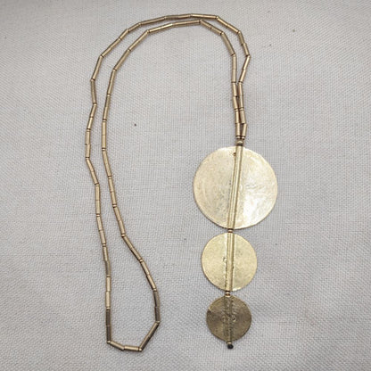 Collana etnica in ottone con ciondolo - HAMIRA