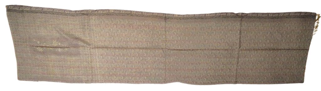 Sciarpa KANTHA con tessuti vintage misto seta ricamo a mano nero – immagine5