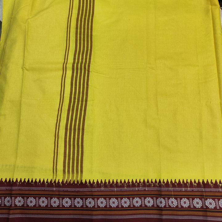 LUNGI SARONG giallo - Pareo india artigianale cotone - GAMCHA