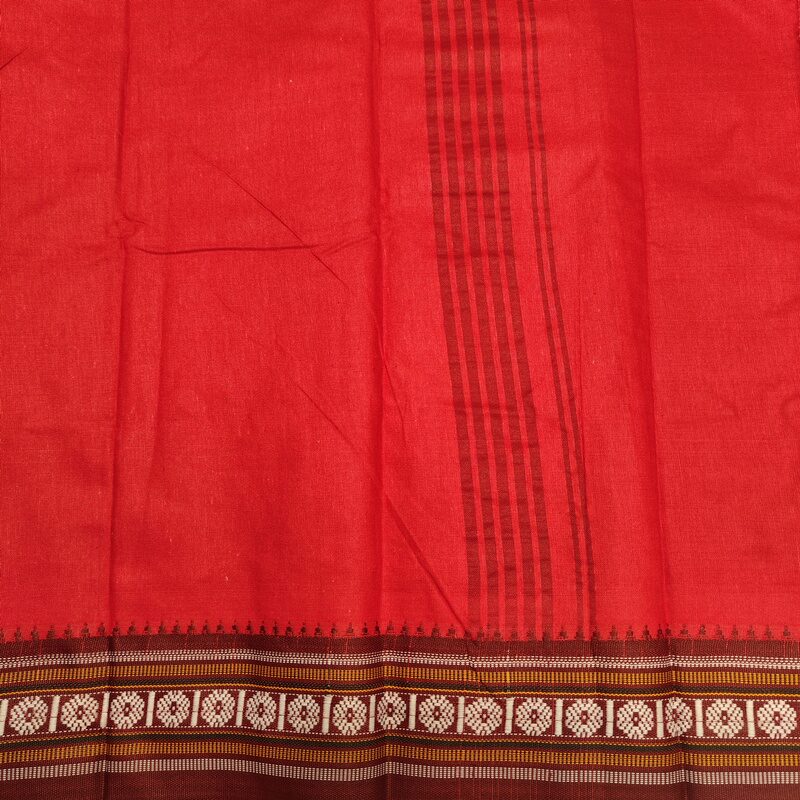 LUNGI SARONG rosso - Pareo india artigianale cotone - GAMCHA