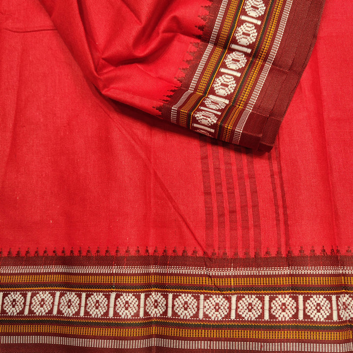 LUNGI SARONG rosso - Pareo india artigianale cotone - GAMCHA