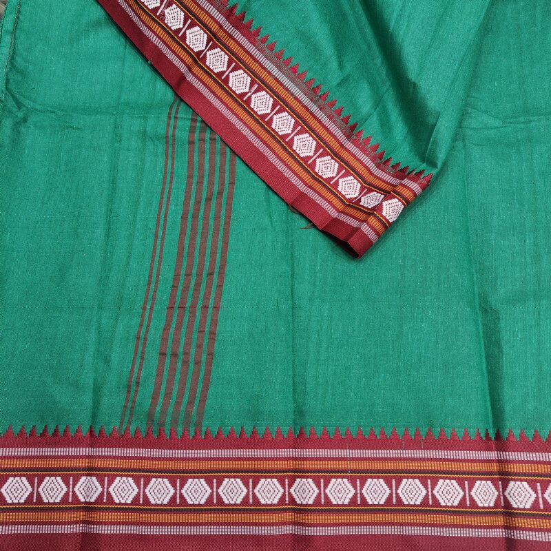 LUNGI SARONG verde - Pareo india artigianale cotone - GAMCHA