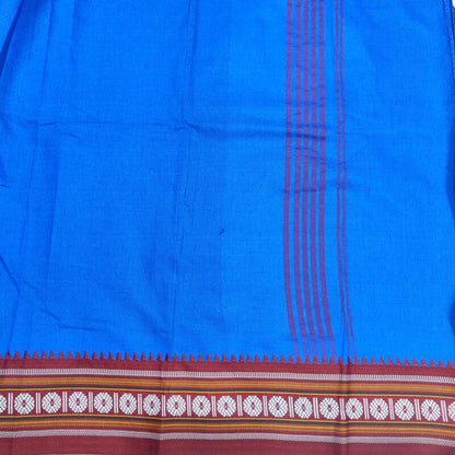 LUNGI SARONG blu - Pareo india artigianale cotone - GAMCHA