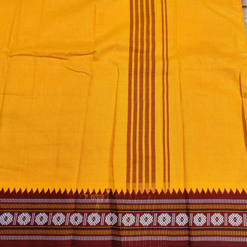 LUNGI SARONG verde - Pareo india artigianale arancione - GAMCHA