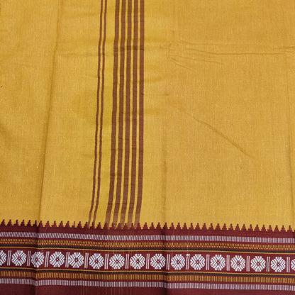 LUNGI SARONG ocra - Pareo india artigianale cotone - GAMCHA