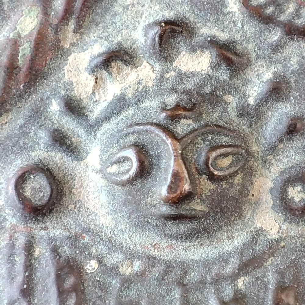 Icona votiva antica in rame - RADHA e KRISHNA