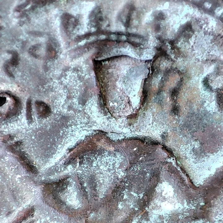 Icona votiva antica in rame arte sacra - TAPOBAN