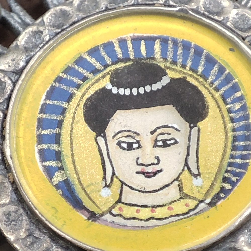 JAPA MALA con CALCEDONIO, Agata bianca e BUDDHA