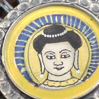 JAPA MALA con CALCEDONIO, Agata bianca e BUDDHA