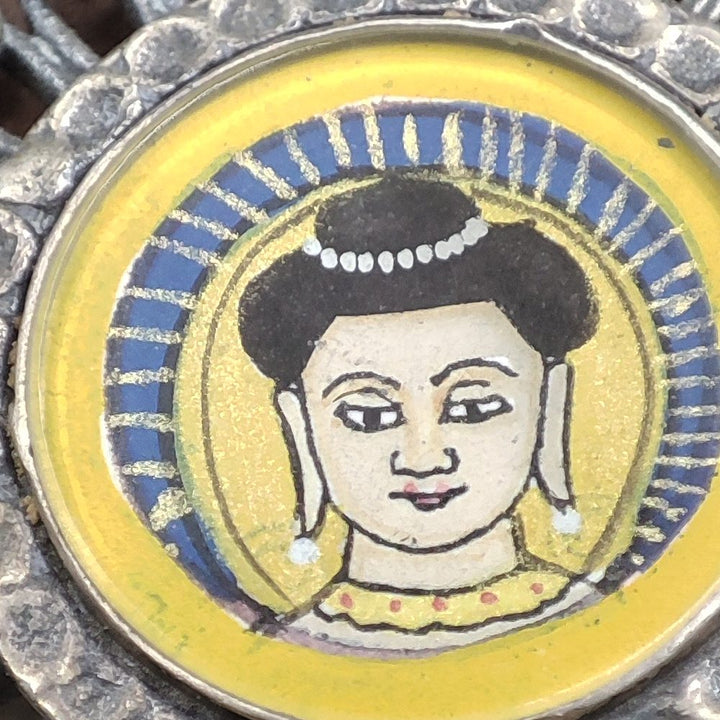 JAPA MALA con CALCEDONIO, Agata bianca e BUDDHA