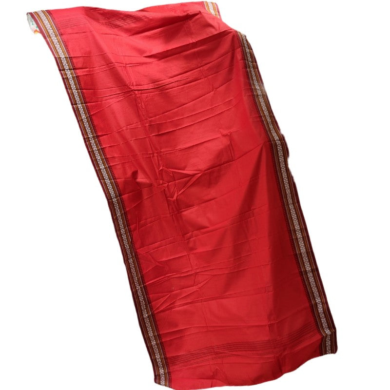 LUNGI SARONG rosso - Pareo india artigianale cotone - GAMCHA