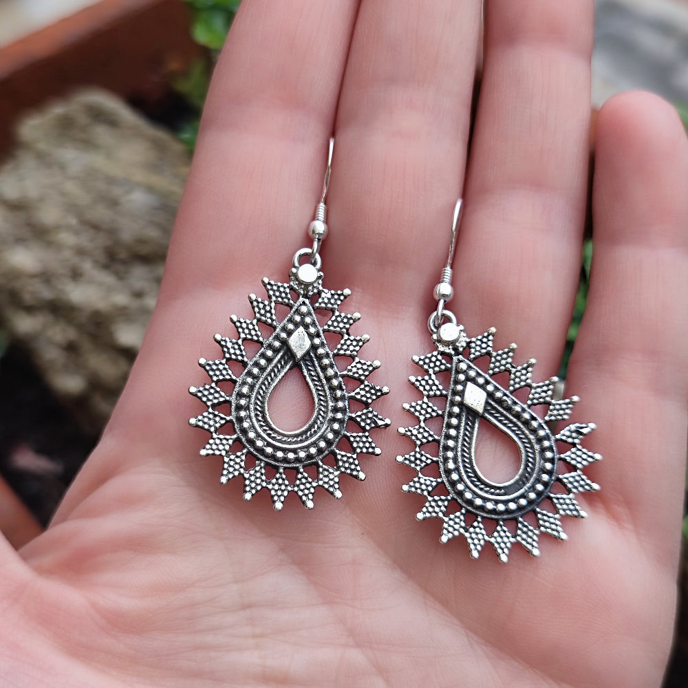 ORECCHINI etnici in argento 925 - DOLATPURA
