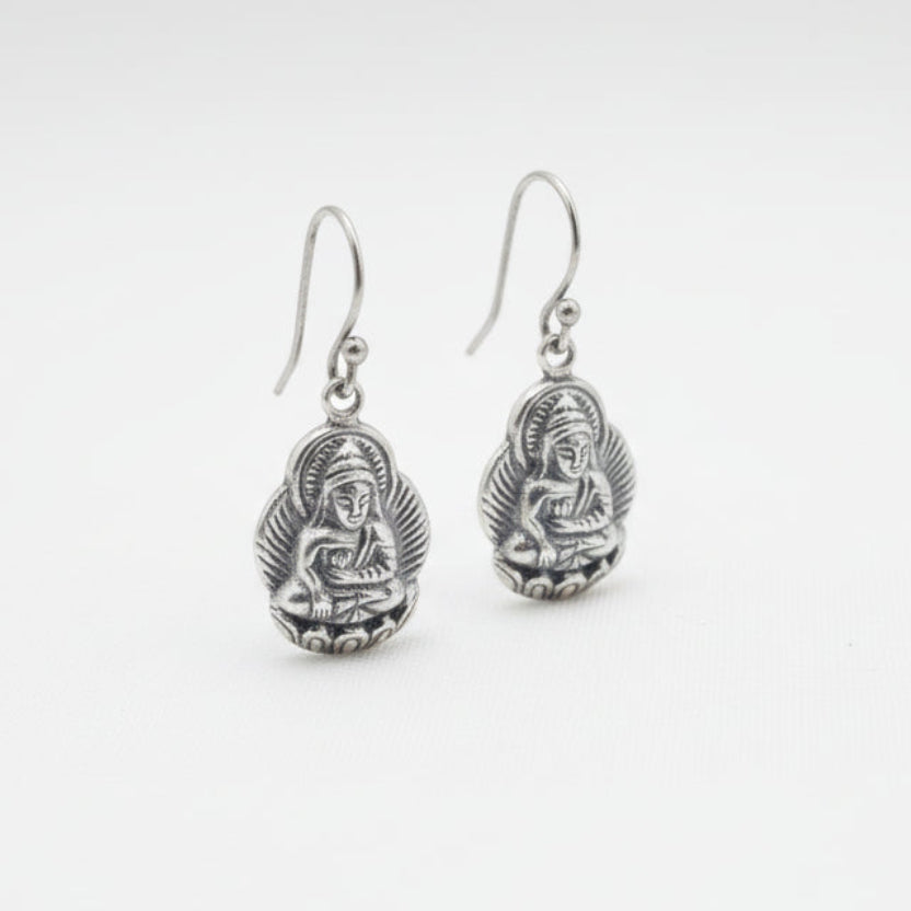Orecchini etnici in argento 925 Buddha - SHANTI