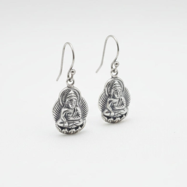 Orecchini etnici in argento 925 Buddha - SHANTI