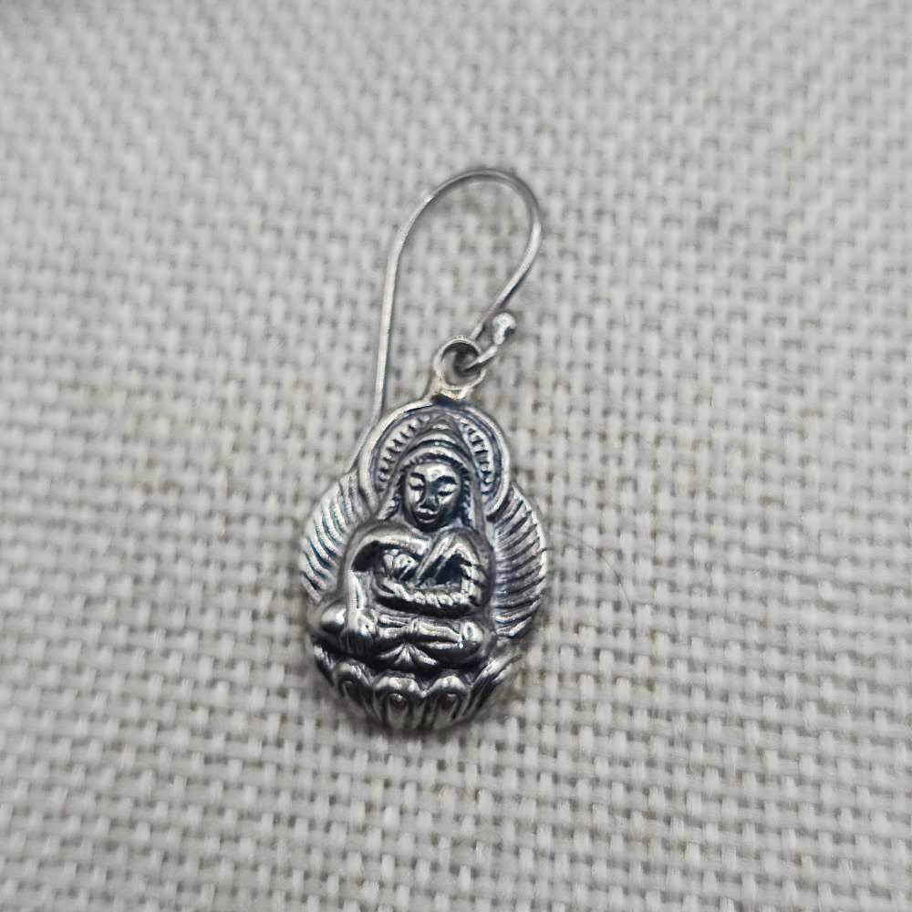 Orecchini etnici in argento 925 Buddha - SHANTI