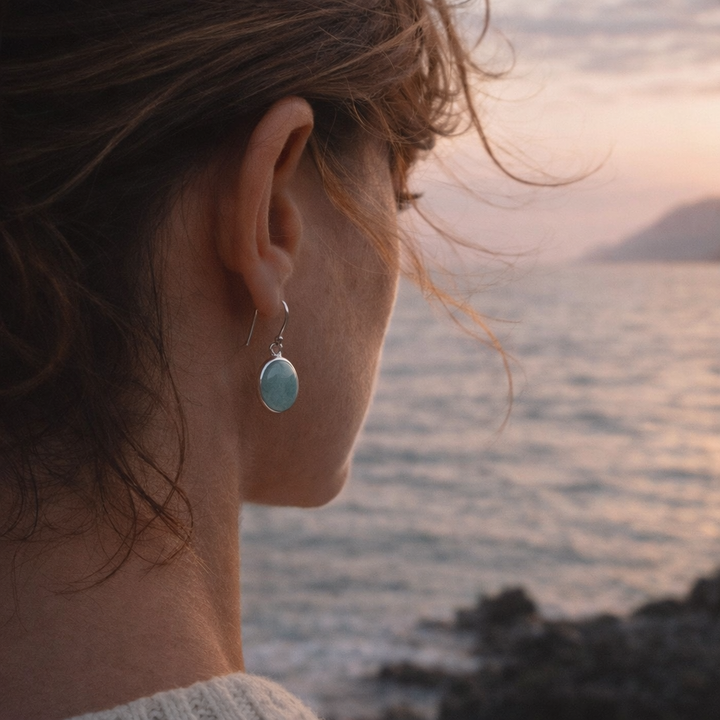 Orecchini argento 925 con amazzonite - SAANVI