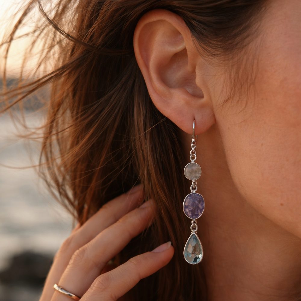 Orecchini argento 925 con ametista - ZAHIRABAD