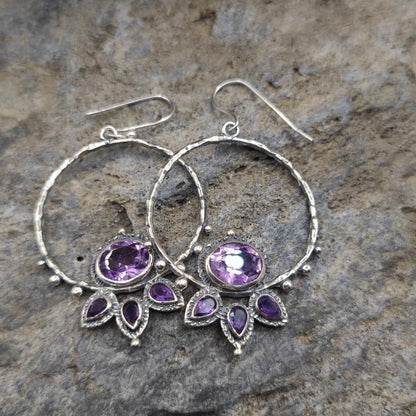 Orecchini in argento 925 ametista - VIVAK