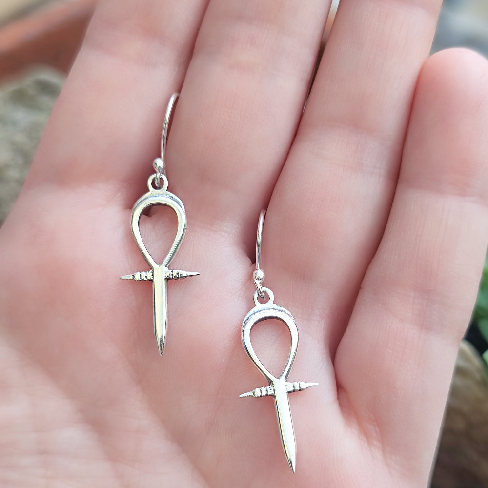 ORECCHINI in argento 925 con Ankh - HATLAY