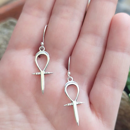 ORECCHINI in argento 925 con Ankh - HATLAY
