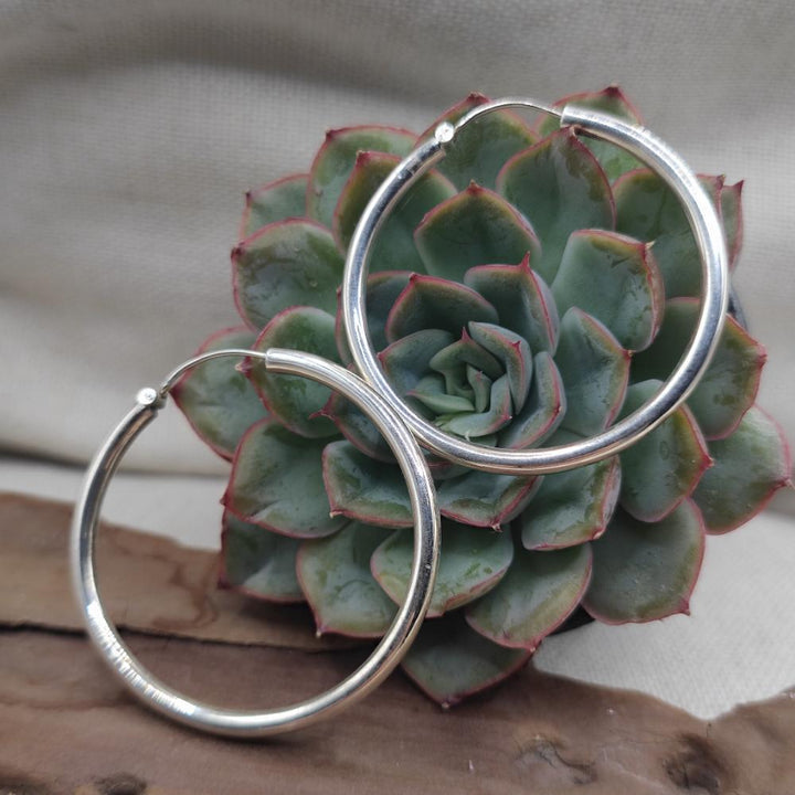 Orecchini a cerchio in argento 925 - ANANDA - coppia