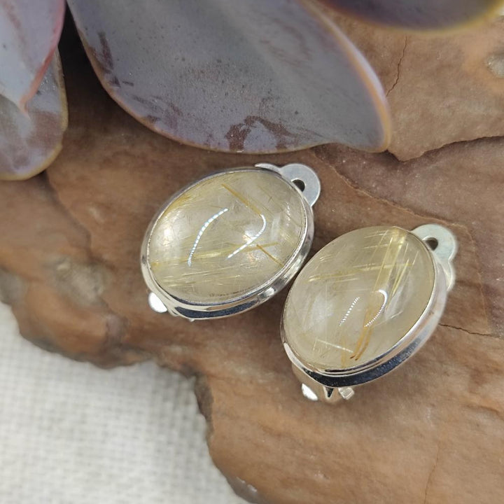 Orecchini in Argento a clip con pietra - KISKI