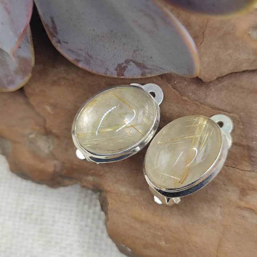 Orecchini in Argento a clip con pietra - KISKI