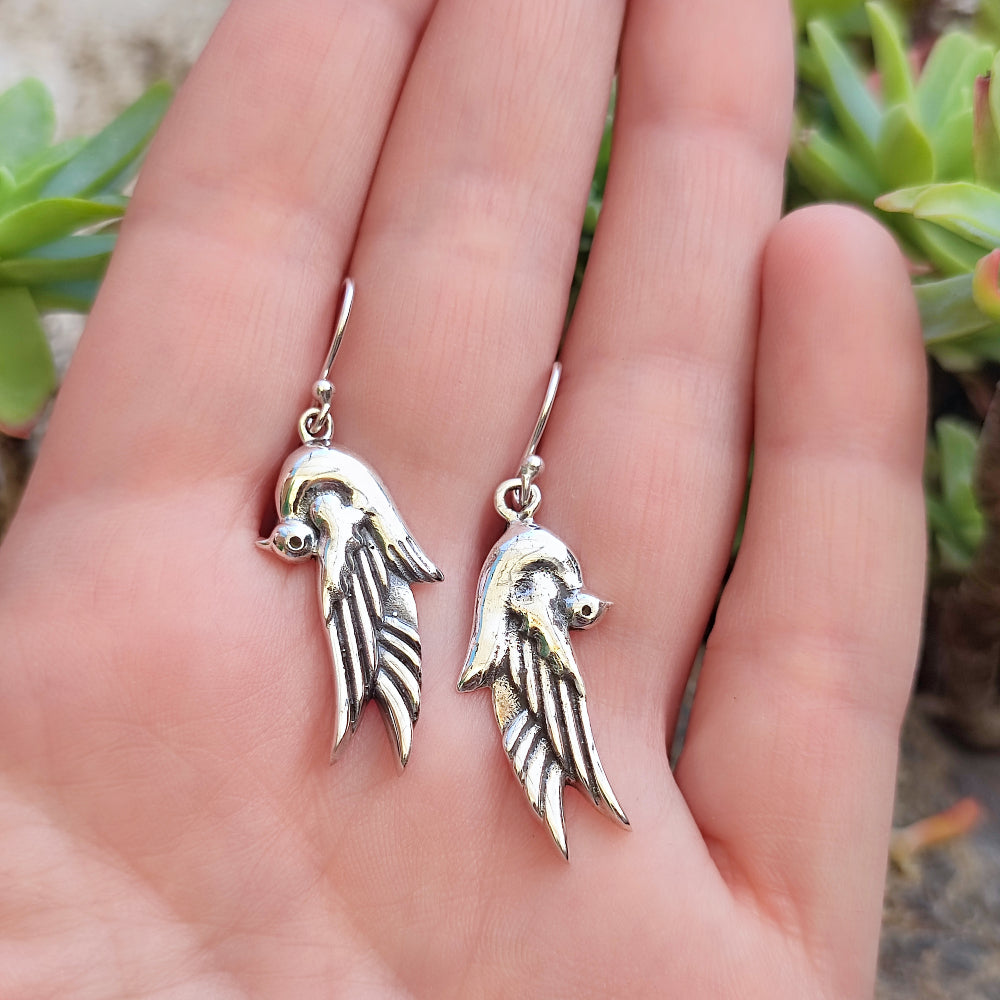 ORECCHINI in argento 925 colomba - PEACE