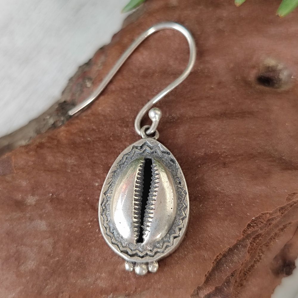 ORECCHINI in argento 925 conchiglia ciprea - KOKEA