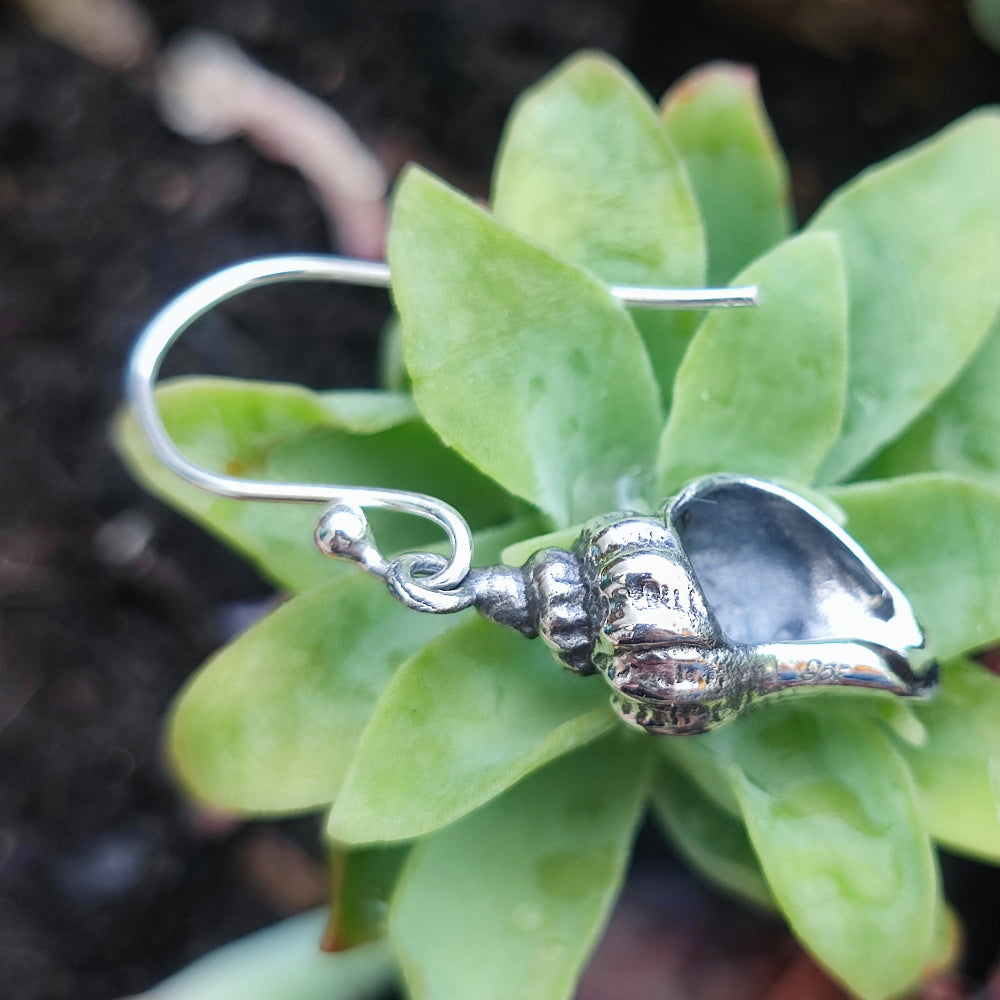 ORECCHINI etnici in argento 925 conchiglia - TRITONIS