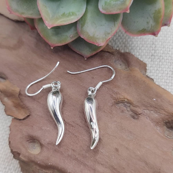 Orecchini argento 925 cornetto portafortuna - SURYAPET