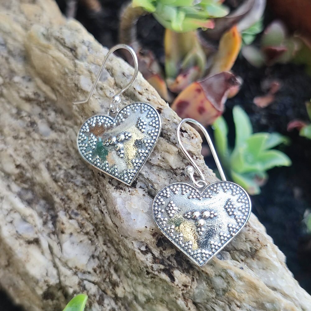 ORECCHINI in argento 925 cuore - KANDARA