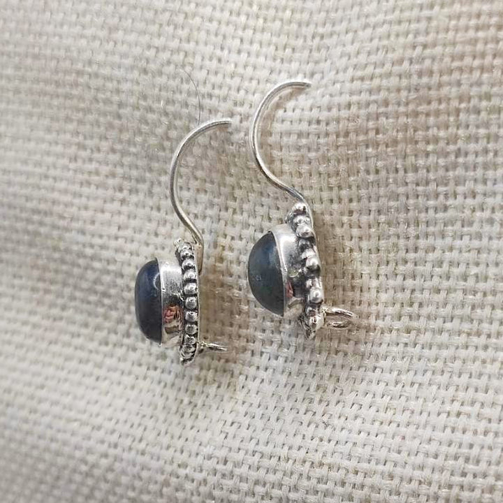 Orecchini ovali in argento 925 labradorite - AAKASH