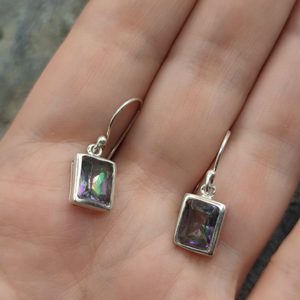 Orecchini in argento 925 topazio mistico - KHATIPUR