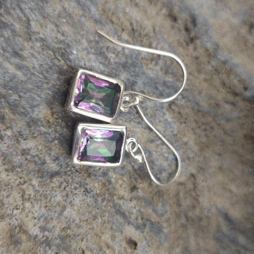 Orecchini in argento 925 topazio mistico - KHATIPUR