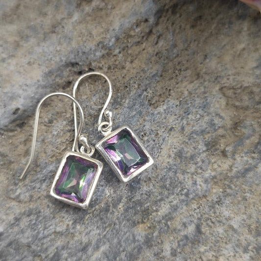 Orecchini in argento 925 topazio mistico - KHATIPUR