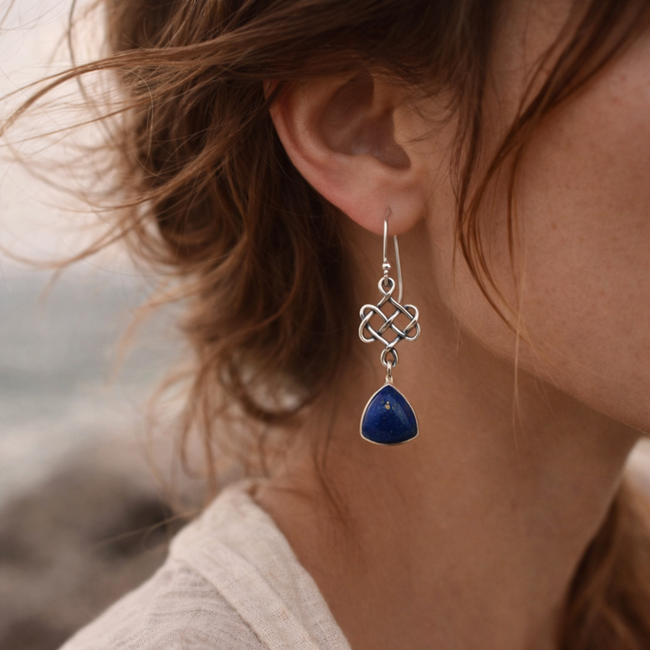 Orecchini in argento 925 lapislazzuli - SAGAR