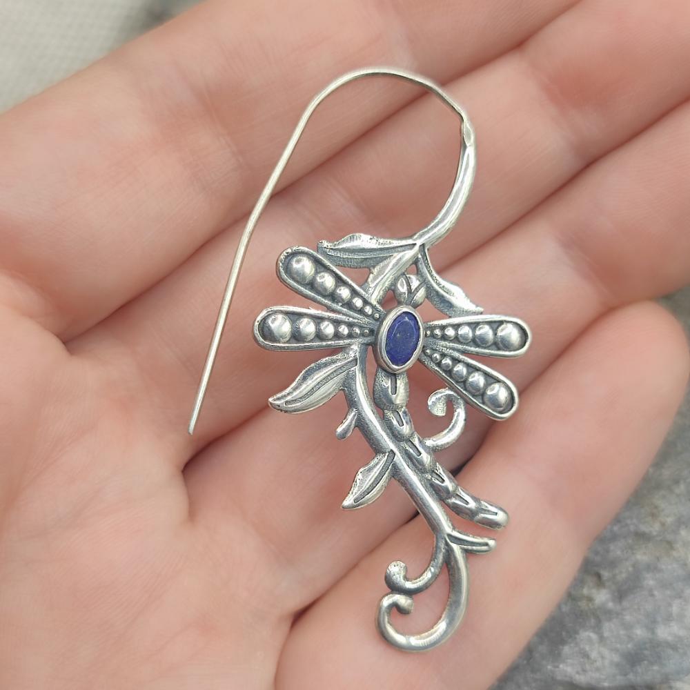 Orecchini in argento 925 con lapislazzuli - SANGANER