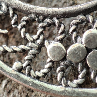 ORECCHINI etnici con pietra in argento 925 - NADYAL