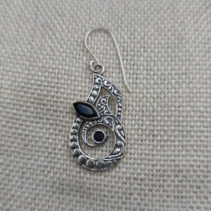 Orecchini in argento 925 con onice nero - INDO