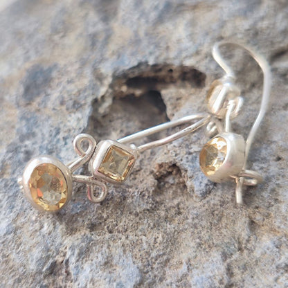 ORECCHINI etnici con pietra in argento 925 - AOHBILAM