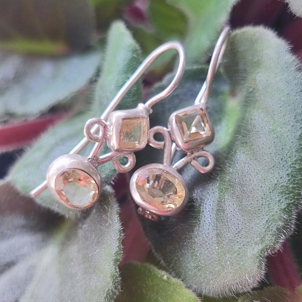 ORECCHINI etnici con pietra in argento 925 - AOHBILAM
