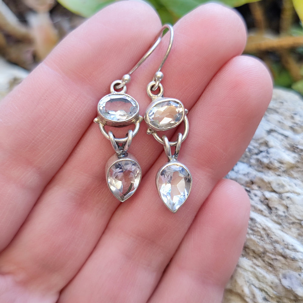 ORECCHINI etnici con pietra in argento 925 - BADUAN