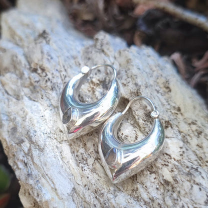 Orecchini artigianali con pietra in argento 925 - BALBHERA