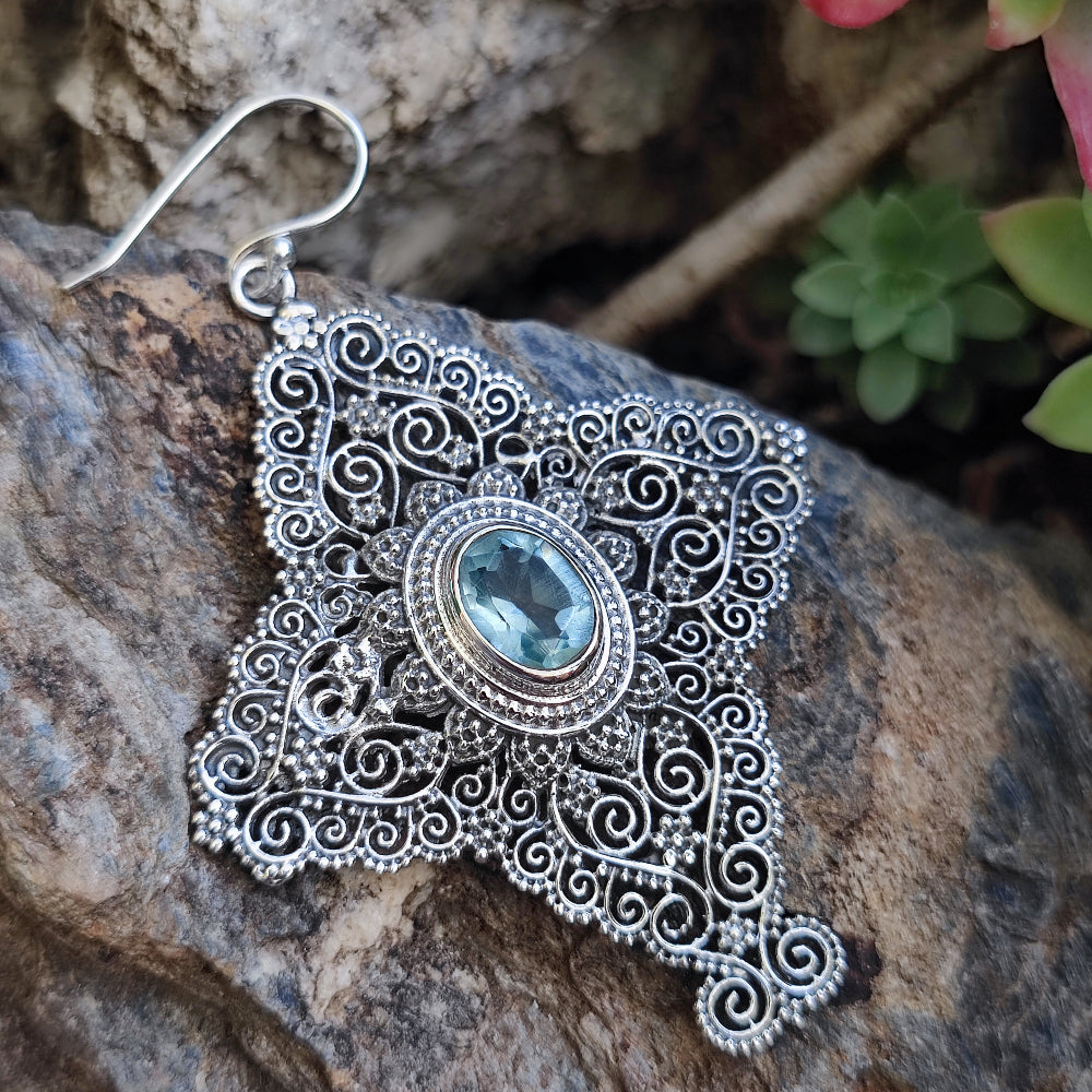 ORECCHINI in argento 925 con pietra - BALLOP