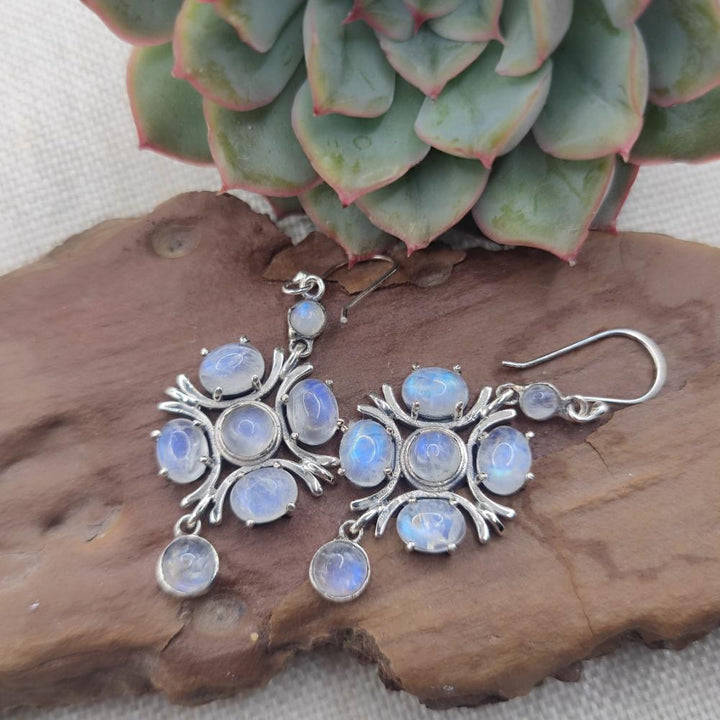 Orecchini in Argento con pietra di luna - MACHERLA