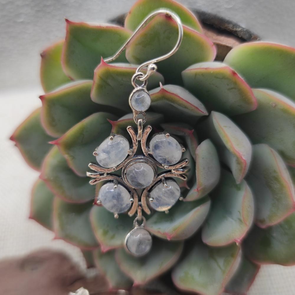 Orecchini in Argento con pietra di luna - MACHERLA